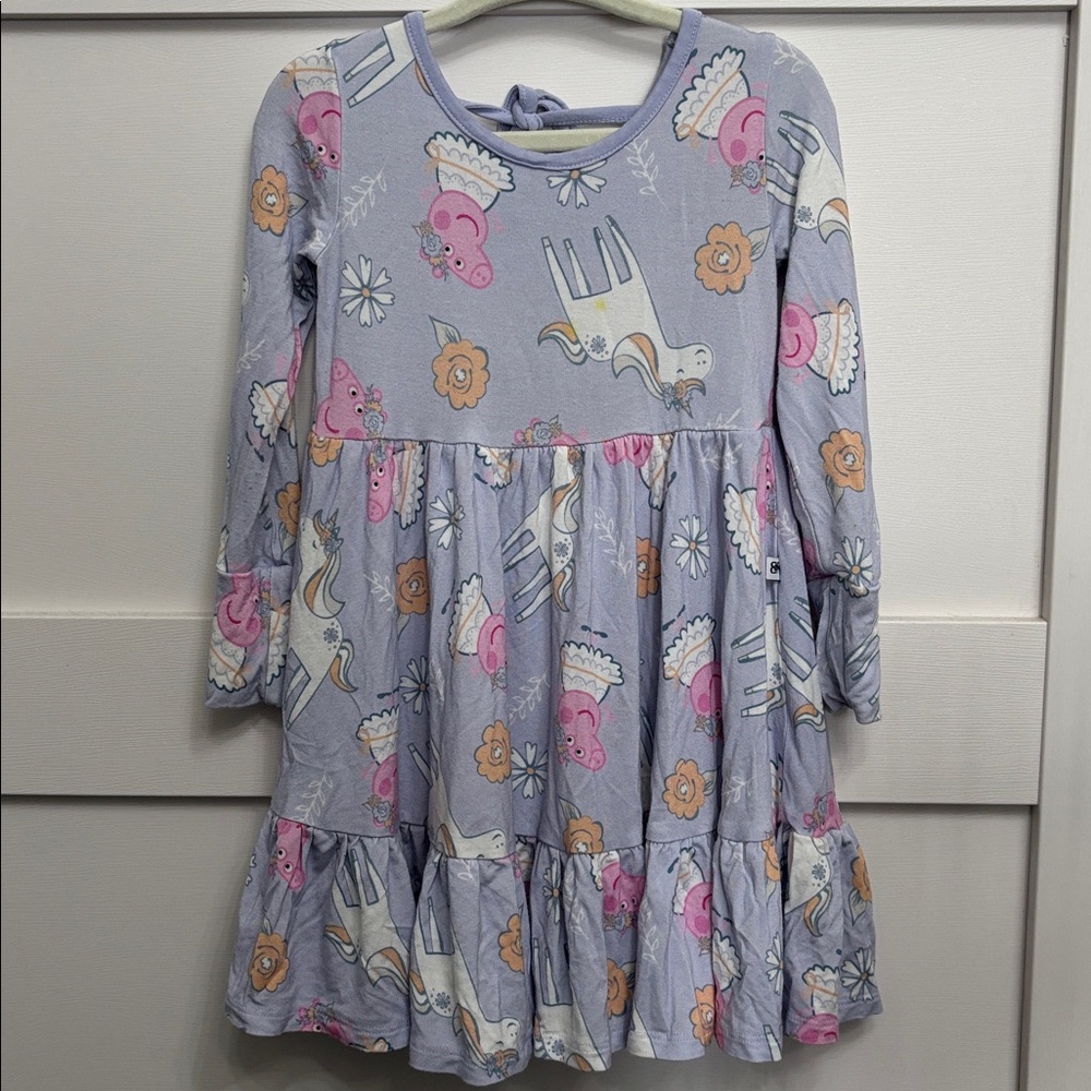 Purple Bamboo Peppa The Pig Dress With shorts by Bums & Roses